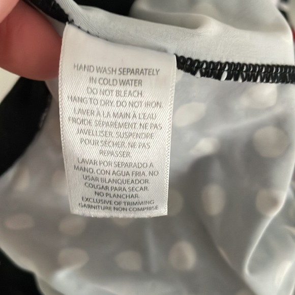 M (8-10) Santorini Collection polka dot tankini black/white/red/gold - Picture 5 of 8